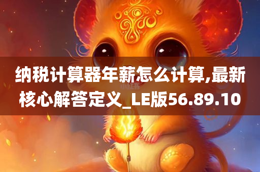 纳税计算器年薪怎么计算,最新核心解答定义_LE版56.89.10