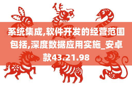 系统集成,软件开发的经营范围包括,深度数据应用实施_安卓款43.21.98