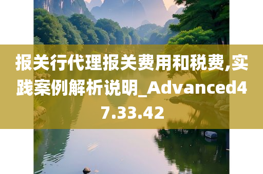 报关行代理报关费用和税费,实践案例解析说明_Advanced47.33.42