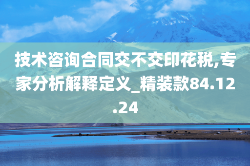 技术咨询合同交不交印花税,专家分析解释定义_精装款84.12.24