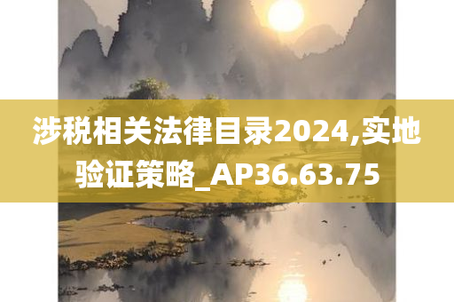 涉税相关法律目录2024,实地验证策略_AP36.63.75