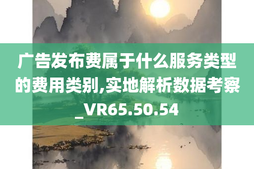 广告发布费属于什么服务类型的费用类别,实地解析数据考察_VR65.50.54