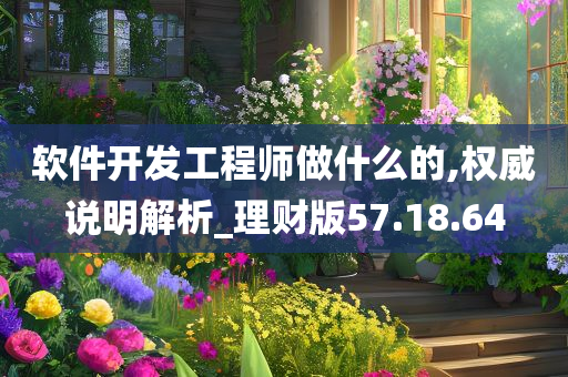 软件开发工程师做什么的,权威说明解析_理财版57.18.64