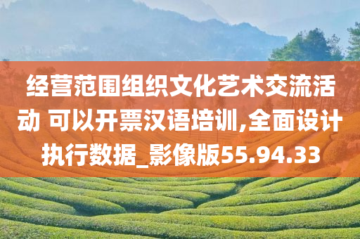 经营范围组织文化艺术交流活动 可以开票汉语培训,全面设计执行数据_影像版55.94.33