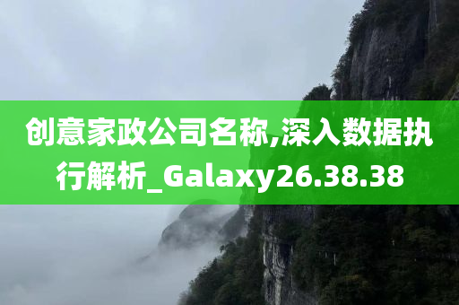 创意家政公司名称,深入数据执行解析_Galaxy26.38.38