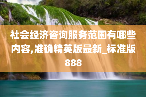 社会经济咨询服务范围有哪些内容,准确精英版最新_标准版888