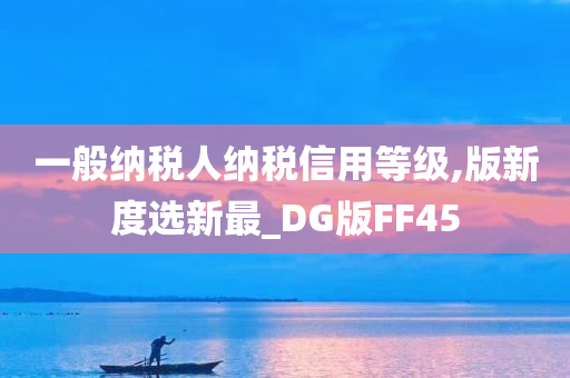 一般纳税人纳税信用等级,版新度选新最_DG版FF45