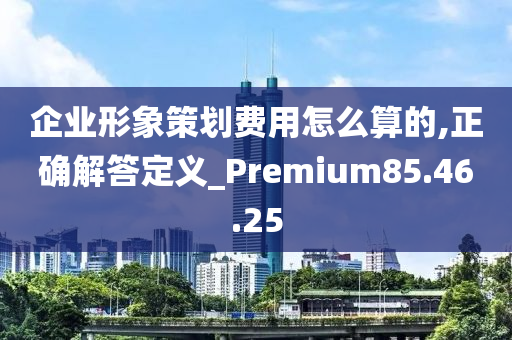 企业形象策划费用怎么算的,正确解答定义_Premium85.46.25