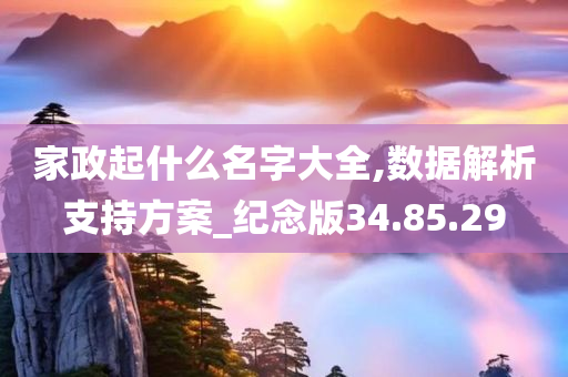 家政起什么名字大全,数据解析支持方案_纪念版34.85.29