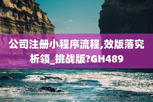 公司注册小程序流程,效版落究析领_挑战版?GH489