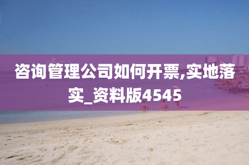 咨询管理公司如何开票,实地落实_资料版4545