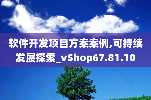 软件开发项目方案案例,可持续发展探索_vShop67.81.10