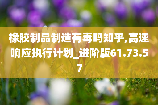 橡胶制品制造有毒吗知乎,高速响应执行计划_进阶版61.73.57