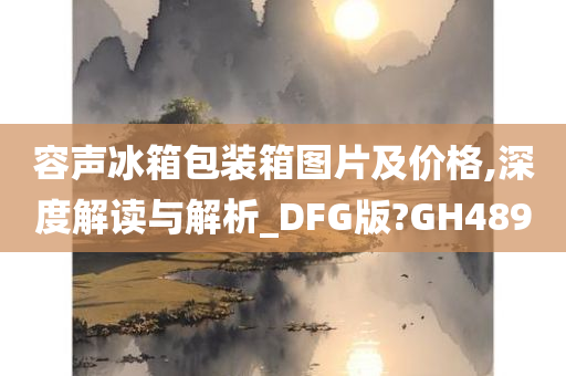 容声冰箱包装箱图片及价格,深度解读与解析_DFG版?GH489