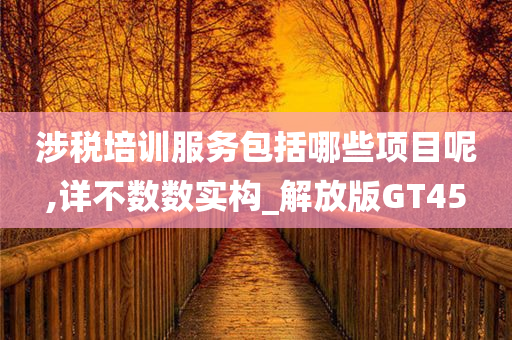 涉税培训服务包括哪些项目呢,详不数数实构_解放版GT45