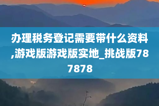 办理税务登记需要带什么资料,游戏版游戏版实地_挑战版787878