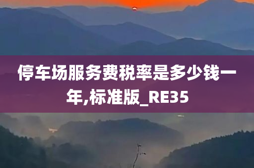 停车场服务费税率是多少钱一年,标准版_RE35