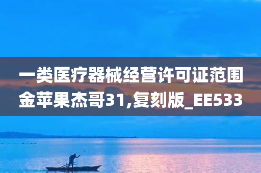 一类医疗器械经营许可证范围金苹果杰哥31,复刻版_EE533