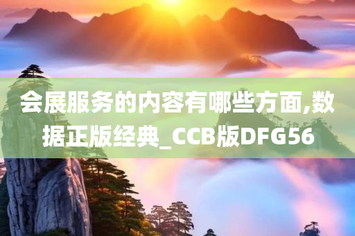 会展服务的内容有哪些方面,数据正版经典_CCB版DFG56