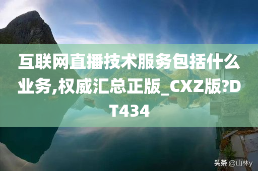 互联网直播技术服务包括什么业务,权威汇总正版_CXZ版?DT434