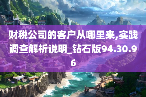 财税公司的客户从哪里来,实践调查解析说明_钻石版94.30.96