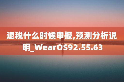 退税什么时候申报,预测分析说明_WearOS92.55.63