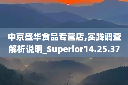 中京盛华食品专营店,实践调查解析说明_Superior14.25.37