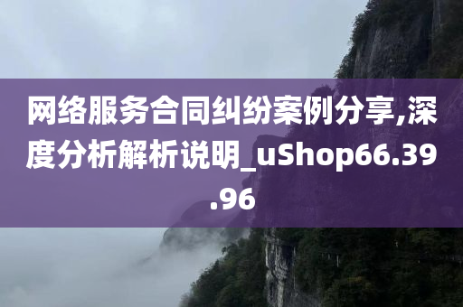 网络服务合同纠纷案例分享,深度分析解析说明_uShop66.39.96