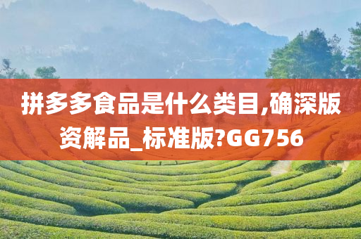 拼多多食品是什么类目,确深版资解品_标准版?GG756