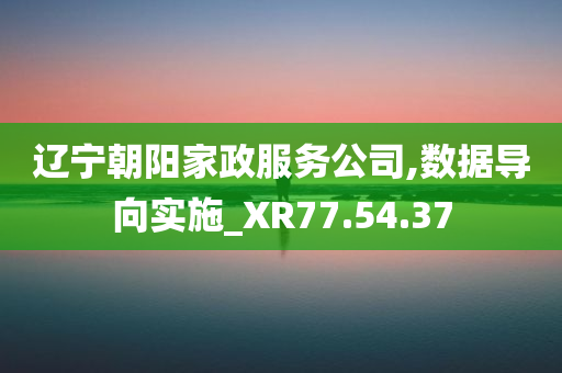 辽宁朝阳家政服务公司,数据导向实施_XR77.54.37