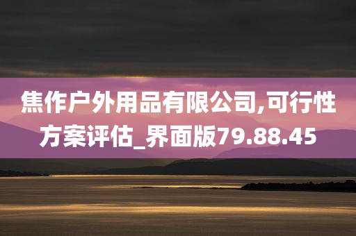 焦作户外用品有限公司,可行性方案评估_界面版79.88.45