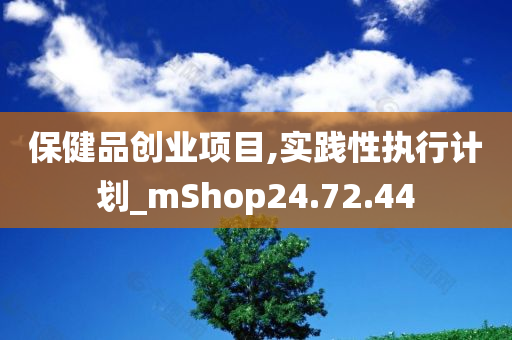 保健品创业项目,实践性执行计划_mShop24.72.44