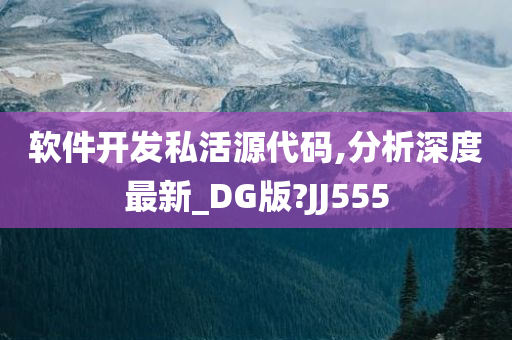 软件开发私活源代码,分析深度最新_DG版?JJ555