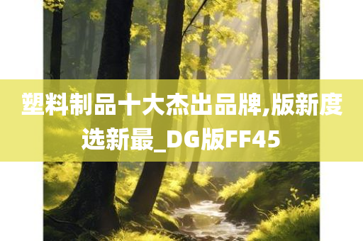 塑料制品十大杰出品牌,版新度选新最_DG版FF45