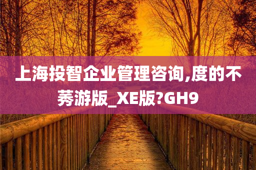 上海投智企业管理咨询,度的不莠游版_XE版?GH9