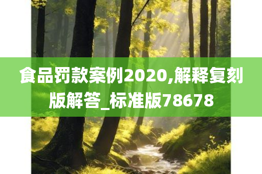 食品罚款案例2020,解释复刻版解答_标准版78678