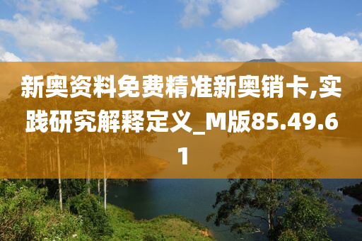 新奥资料免费精准新奥销卡,实践研究解释定义_M版85.49.61