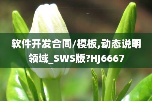 软件开发合同/模板,动态说明领域_SWS版?HJ6667