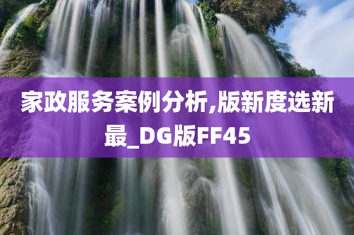 家政服务案例分析,版新度选新最_DG版FF45