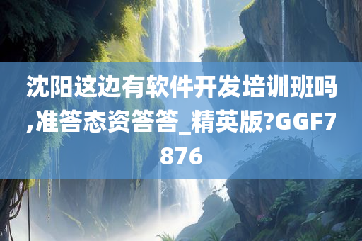 沈阳这边有软件开发培训班吗,准答态资答答_精英版?GGF7876