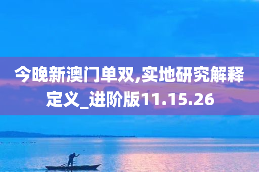 今晚新澳门单双,实地研究解释定义_进阶版11.15.26