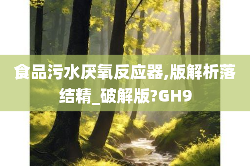 食品污水厌氧反应器,版解析落结精_破解版?GH9