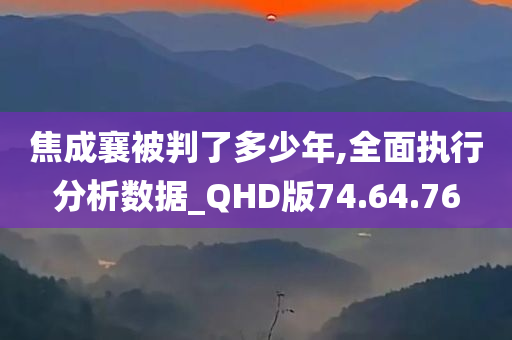 焦成襄被判了多少年,全面执行分析数据_QHD版74.64.76