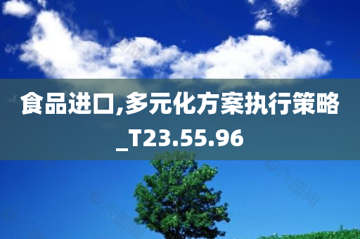 食品进口,多元化方案执行策略_T23.55.96