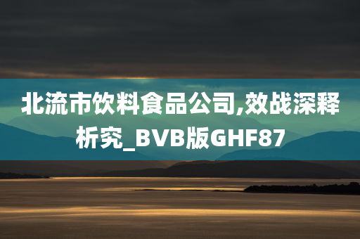 北流市饮料食品公司,效战深释析究_BVB版GHF87