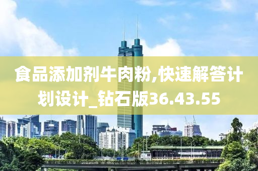 食品添加剂牛肉粉,快速解答计划设计_钻石版36.43.55