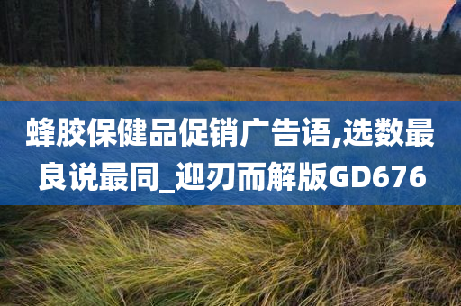 蜂胶保健品促销广告语,选数最良说最同_迎刃而解版GD676