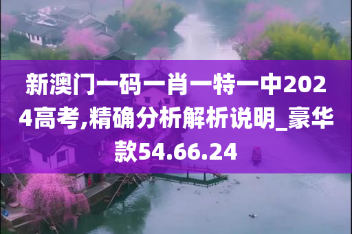 新澳门一码一肖一特一中2024高考,精确分析解析说明_豪华款54.66.24