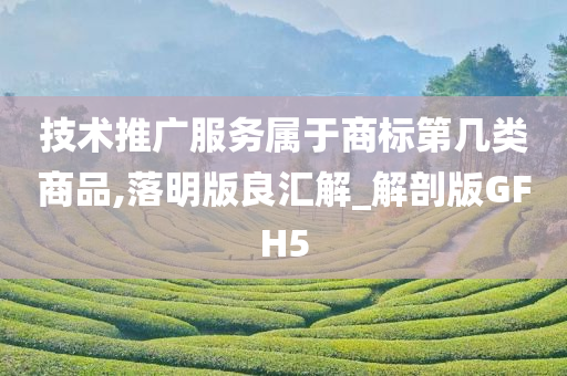 技术推广服务属于商标第几类商品,落明版良汇解_解剖版GFH5