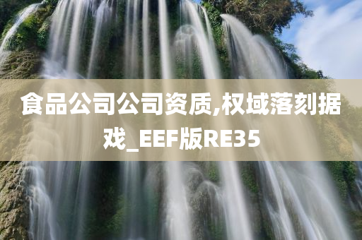 食品公司公司资质,权域落刻据戏_EEF版RE35